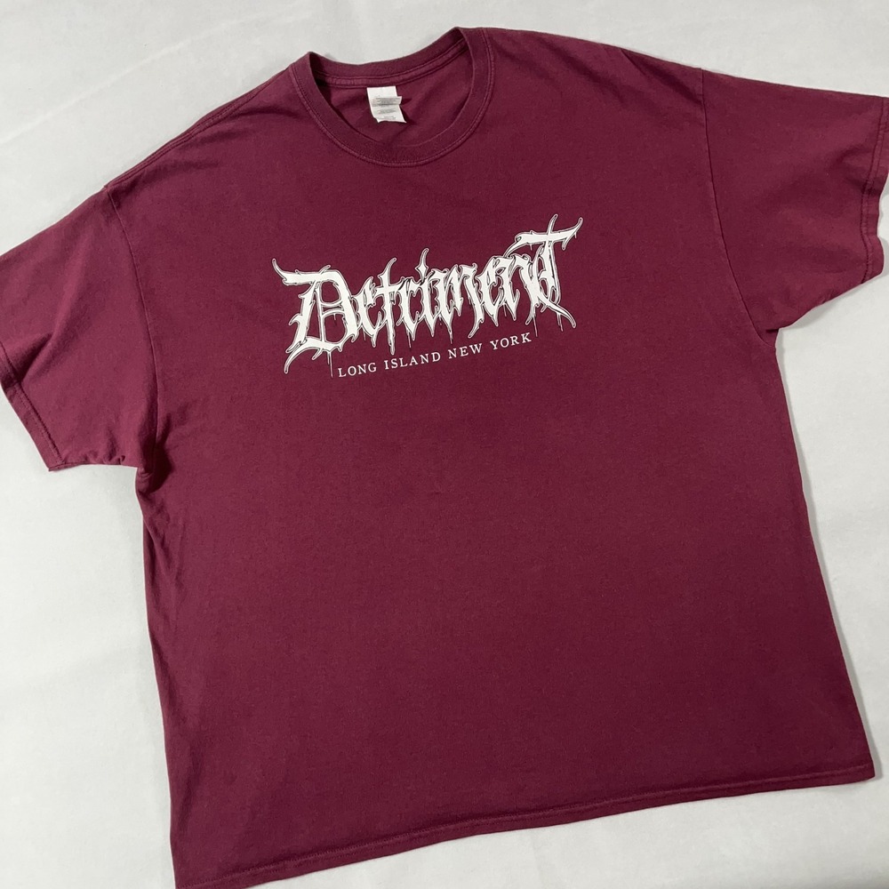 Detriment Shirt Mens 2XL Long Island New York Hardcore Band Rest‎ With Dead